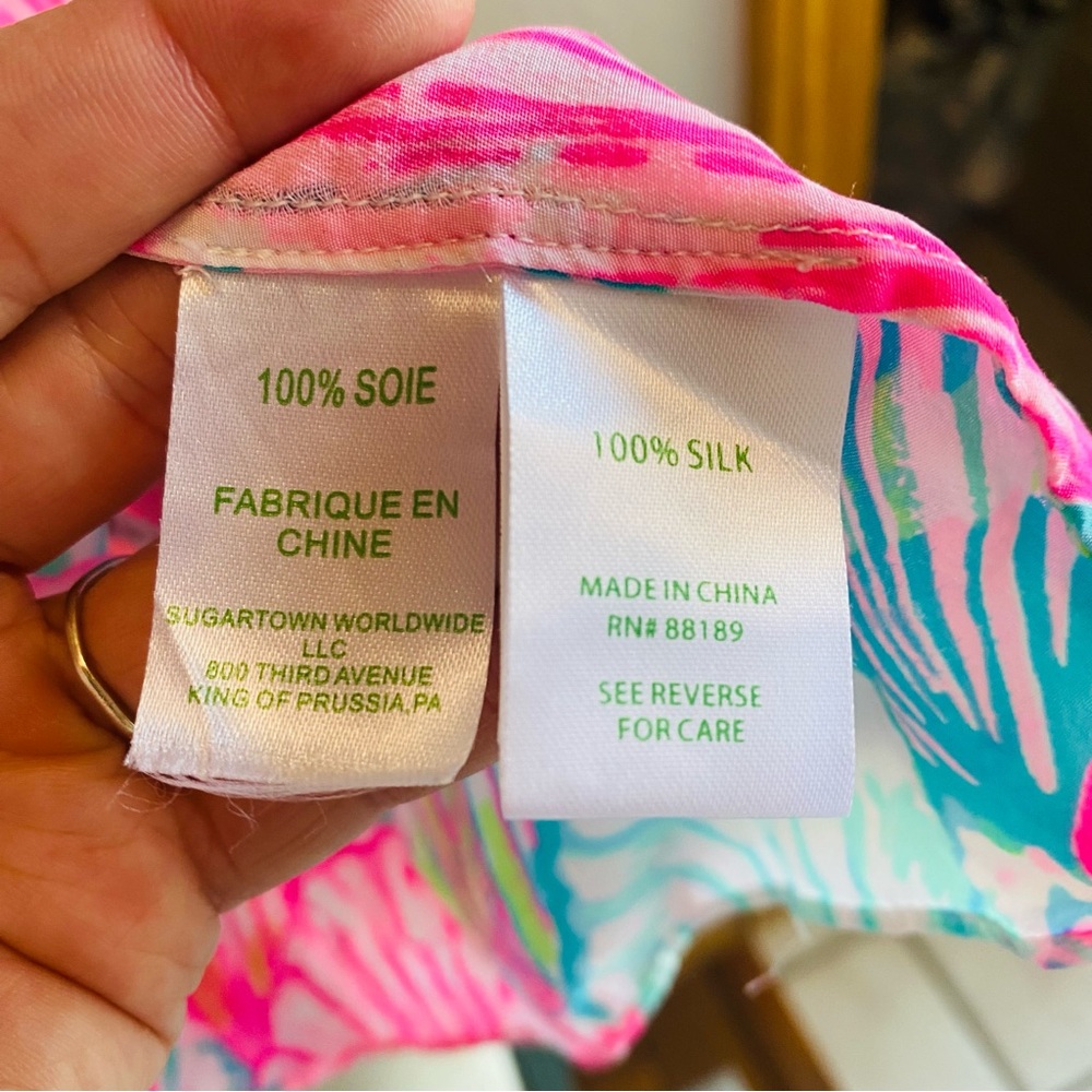 Lilly Pulitzer Oh Shello Dusk Silk Tank Top - Picture 5 of 7